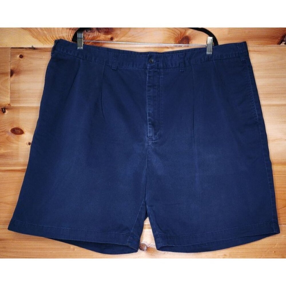 Polo Ralph Lauren Tyler Shorts Mens Size 46B Navy Blue Canvas Chino Inseam 8.5